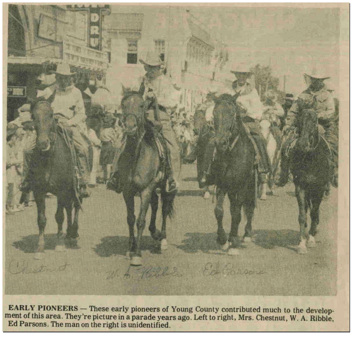 Newspaper picture of parade